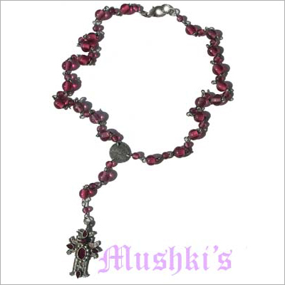 Handmade Rosary Beaded Ethnic Necklace Gender: Women