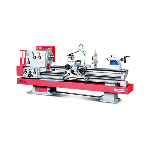 Extra Heavy Duty Lathe Machine - Cast Iron & Steel, 1750 kg Weight, Pink & White Color | Semi Automatic, 500 mm Max. Swing Diameter, Human Machine Interface