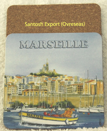 Cork Coaster - Printed Paper + Cardboard / Mdf + Cork, Sizes: 9x9 Cm, 10x19 Cm, 9 Cm Round, Thickness: 3.5mm / 4mm, Modern Style, High Quality 4 Color Printed