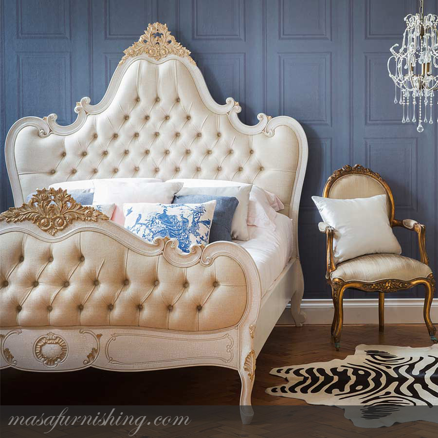 Button Upholstered Bed