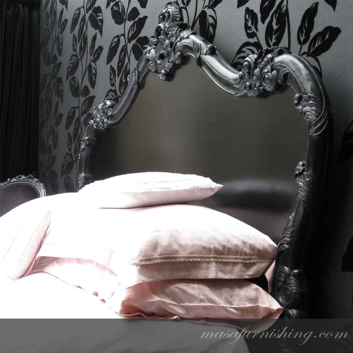 French Black Bedroom Bed 