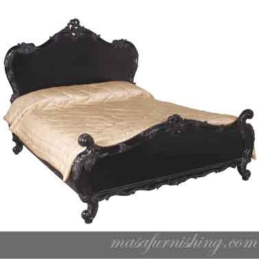 French Black Bedroom Bed 