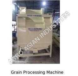 Grain Processing Machine - Mild Steel, 4 Capacity | White, Electric Power Source, Versatile Agricultural Use