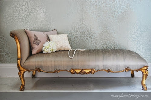 Antique Library Chaise Lounge