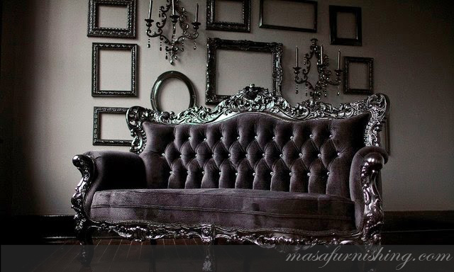 Gothic Wooden Sofa Set 