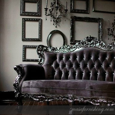 Gothic Wooden Sofa Set 