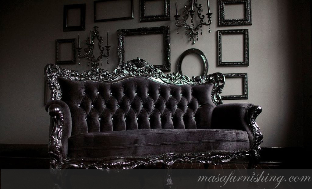 Gothic Wooden Sofa Set 