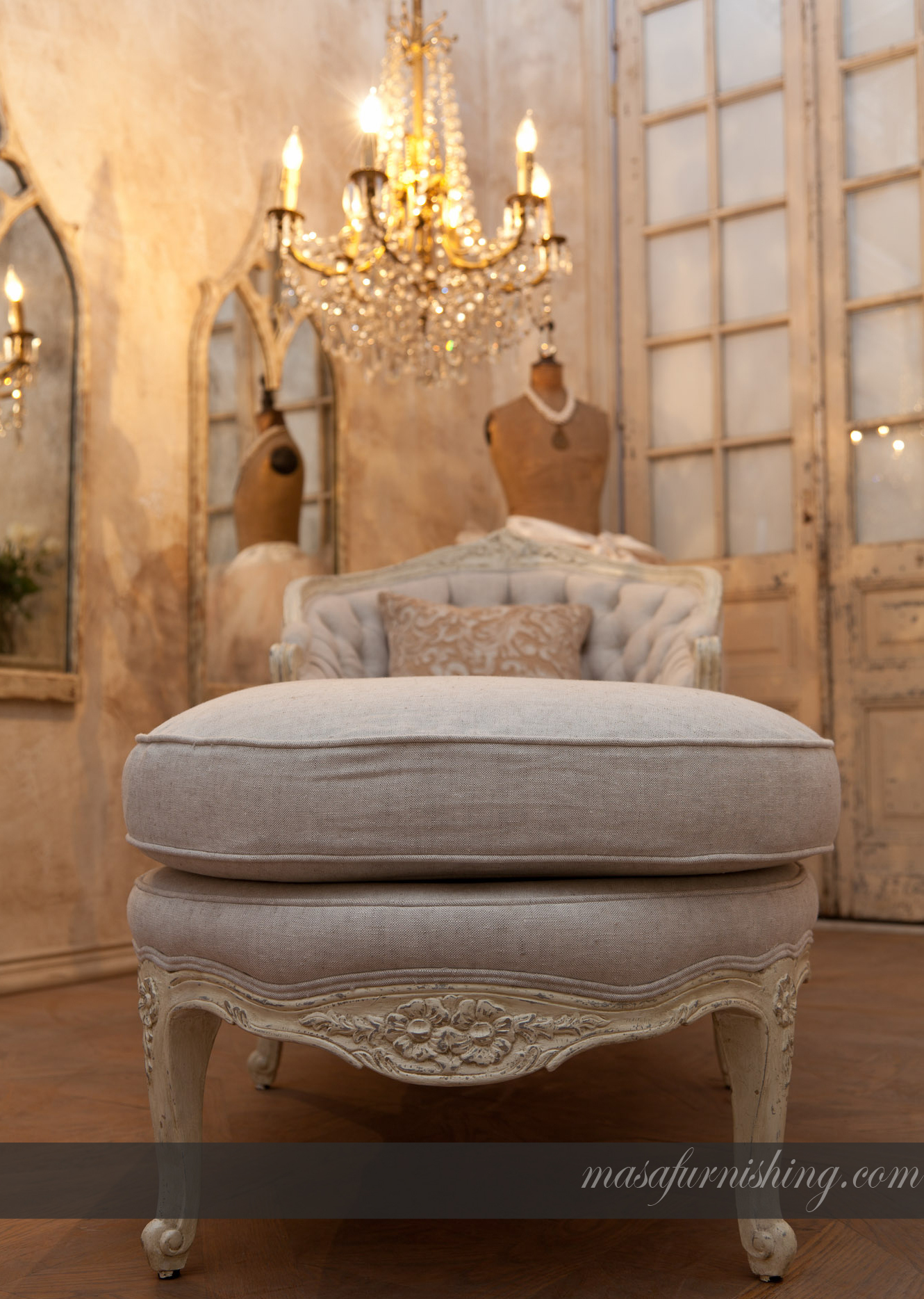 Provincial Tufted Chaise Lounge