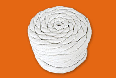 Ceramic Fiber Rope - Alumina Ceramic, 12-50 Dia., White | High Temperature Stability, Low Thermal Conductivity, Customizable Design