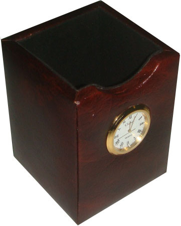 लेदर पेन-पेंसिल पॉट