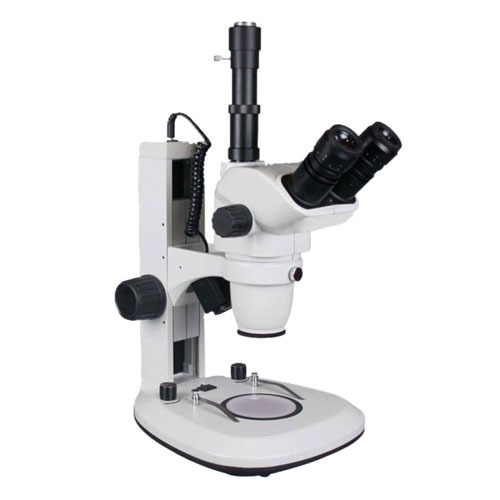 Advanced Stereo Zoom Microscope - Die Cast Construction, Trinocular View Head, 3.25x to 270x Magnification, WF 10x Bincoular Eyepieces, Large Working Stage with Hand Rest, 3W LED Illumination