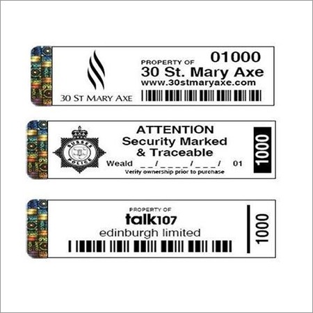 होलोग्राम स्टिकर के साथ बारकोड लेबल