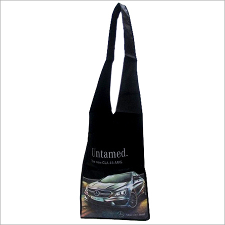 Non Woven Fancy Bag - Lightweight Non-Woven Fabric, Variable Dimensions, Black Color, Open Top Design | Trendy Look, Sturdy Shoulder Strap, Soft Texture, Colorfastness, Smooth Finish
