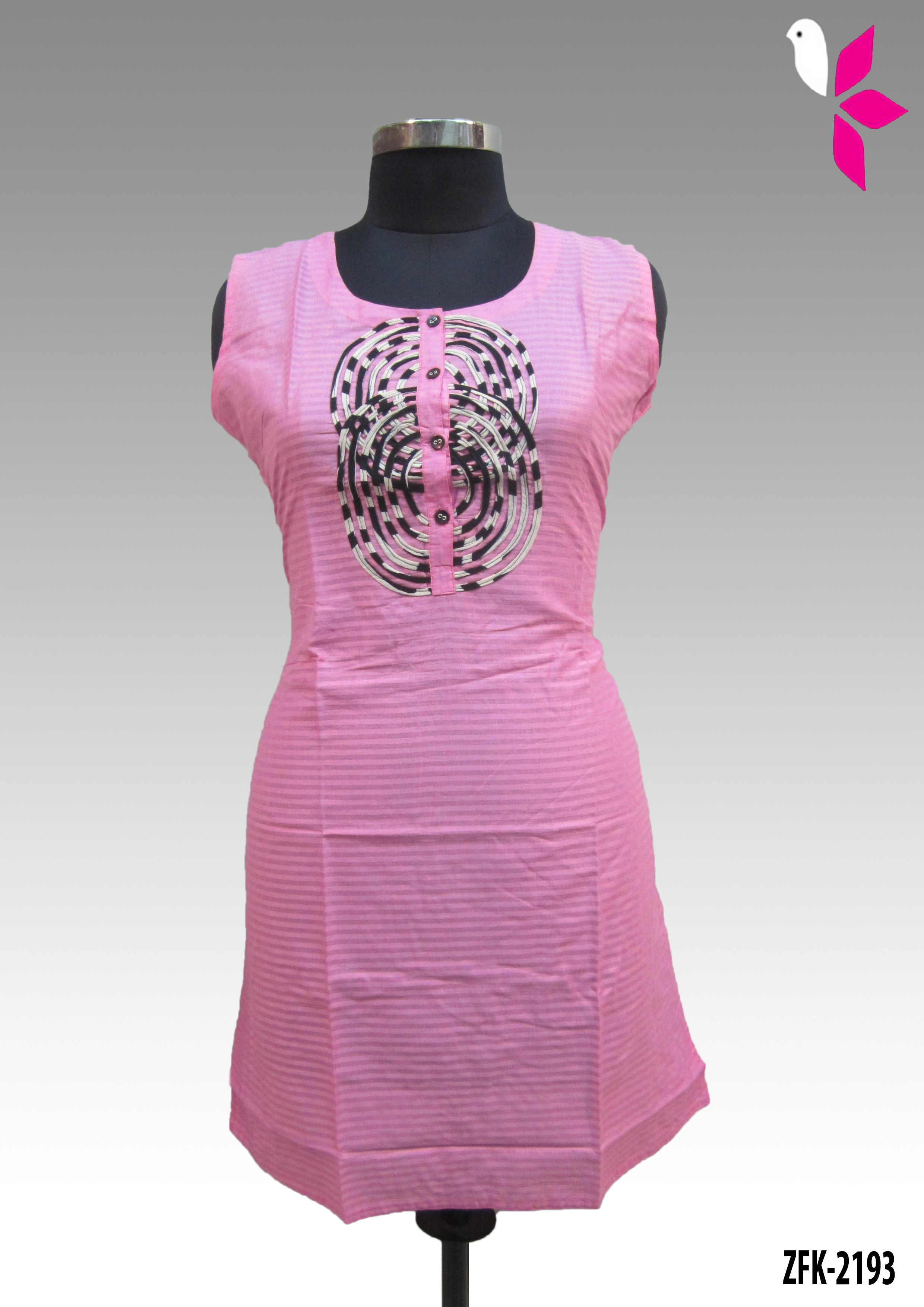 Cotton Brasso Embroidered Kurti