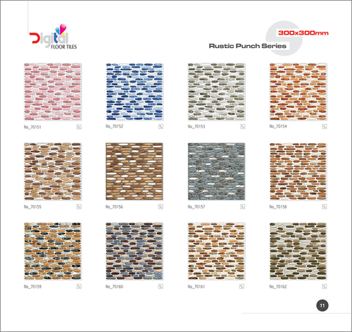Multi Color Rustic Punch Series Floor Tiles