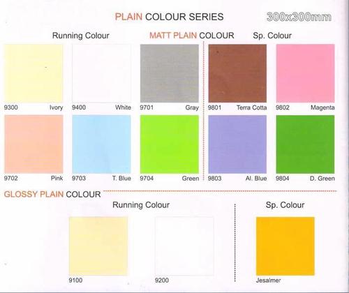 Multi Color Plain Glossy Ceramic Tiles