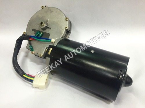 Wiper Motor - 12-24 Volt, Durable Aluminum Finish for Automotive Use