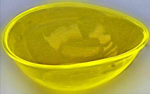 Neon Yellow Plastic Bowl