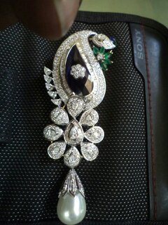 डायमंड सिल्वर पेंडेंट सेट