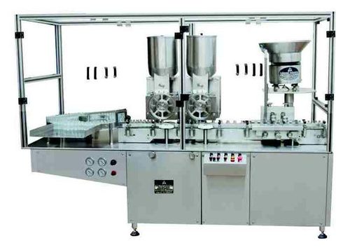 Automatic Injectable Powder Filling Machine - Metal, 100 Kg/hr Capacity, Silver Color | Easy Maintenance, Rugged Design, Less Power Consumption