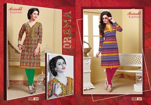 कॉटन प्रिंटेड कुर्तियाँ थोक में