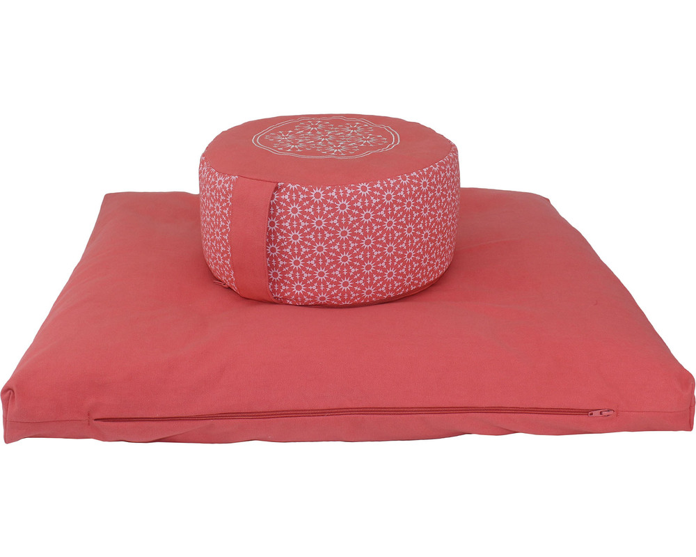 Meditation Cushion Set- Shell Pink Dimensions: 30 X 15 Cm Centimeter (Cm)