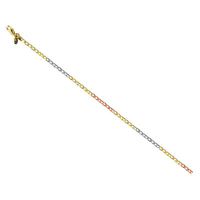 तीन रंग की गोल्ड प्लेटेड चेन