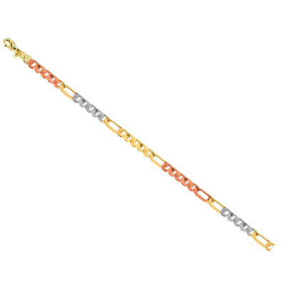 त्रि-रंग सोने की प्लेटेड चेन