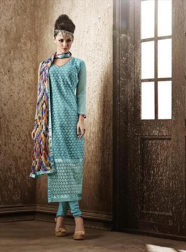 Modish Blue Georgette Embroidery Designer salwar suit