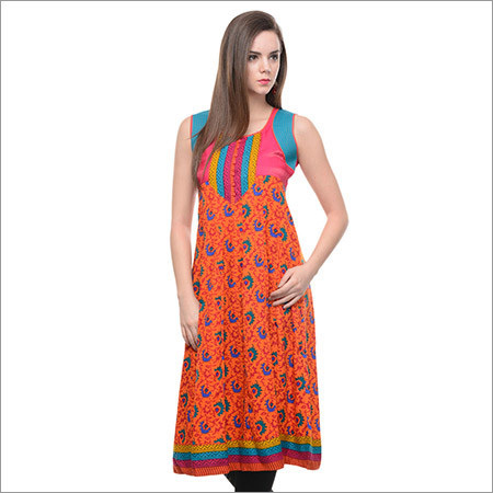 क्रेप अनारकली कुर्ता