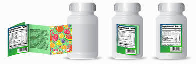 हरे और काले न्यूट्रास्युटिकल लेबल