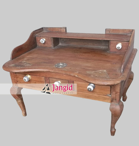 Antique Teak Wooden Money Desk