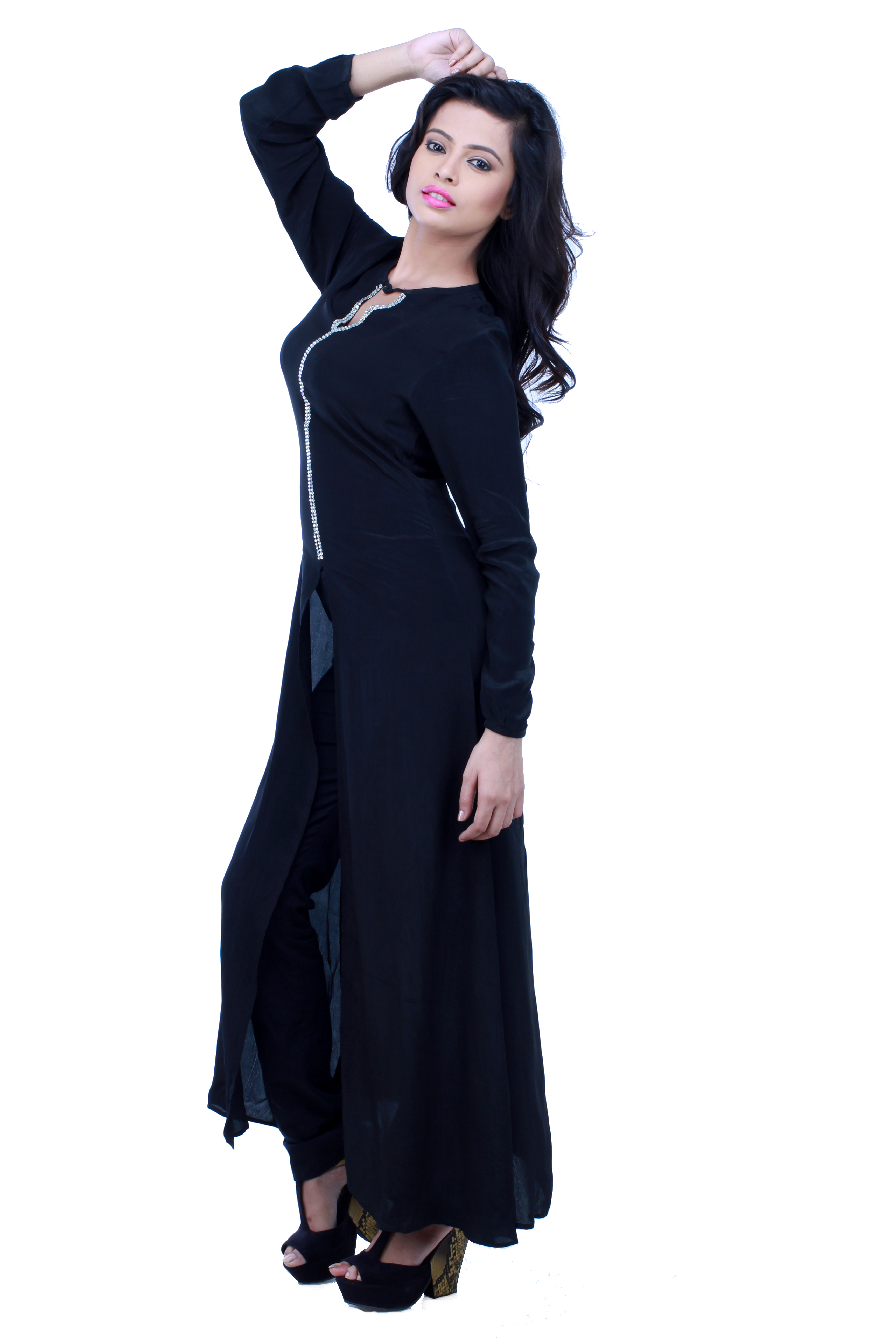 Long Front Slit Dress