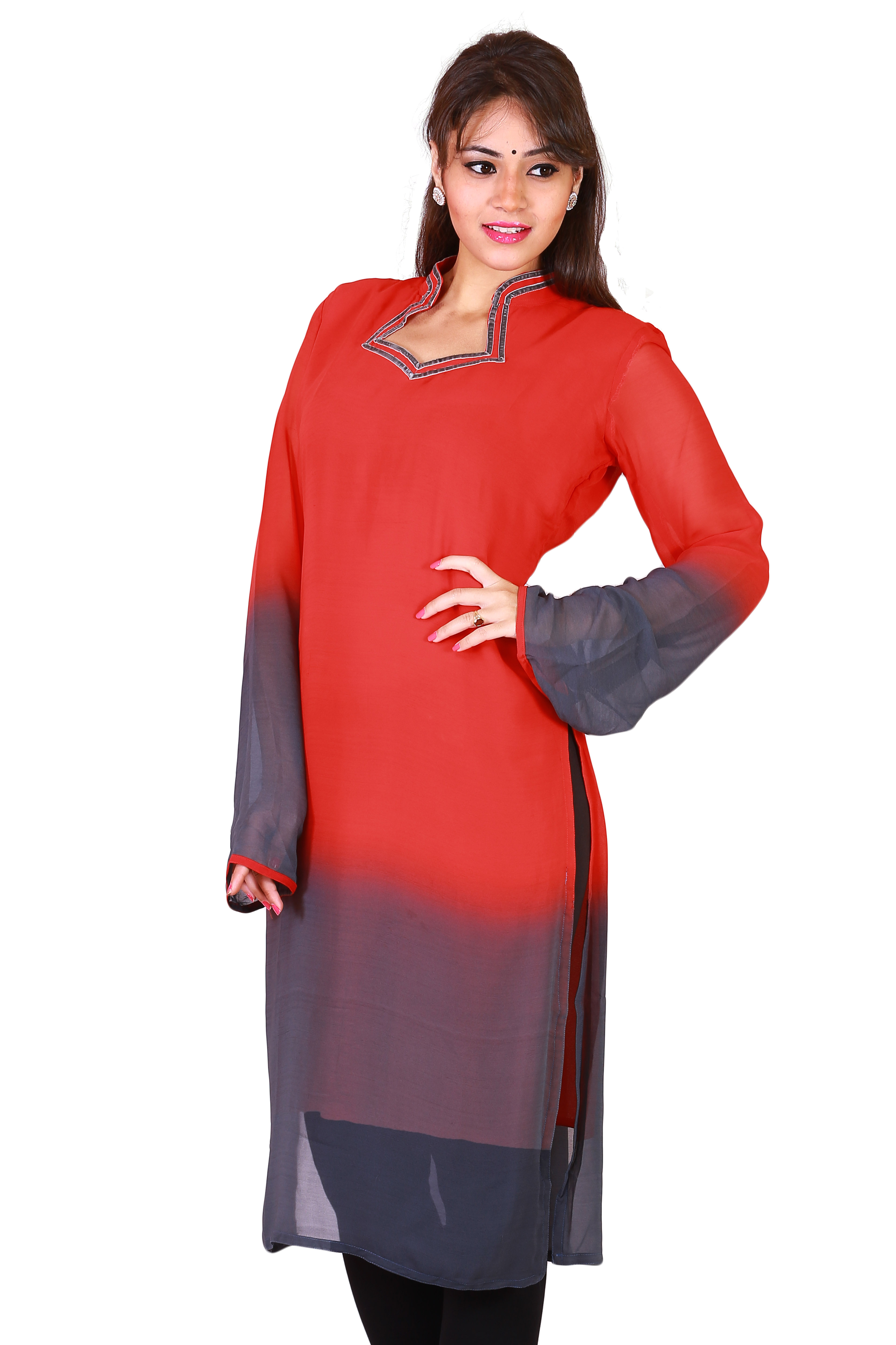 Chiffon With Two Tone Solids