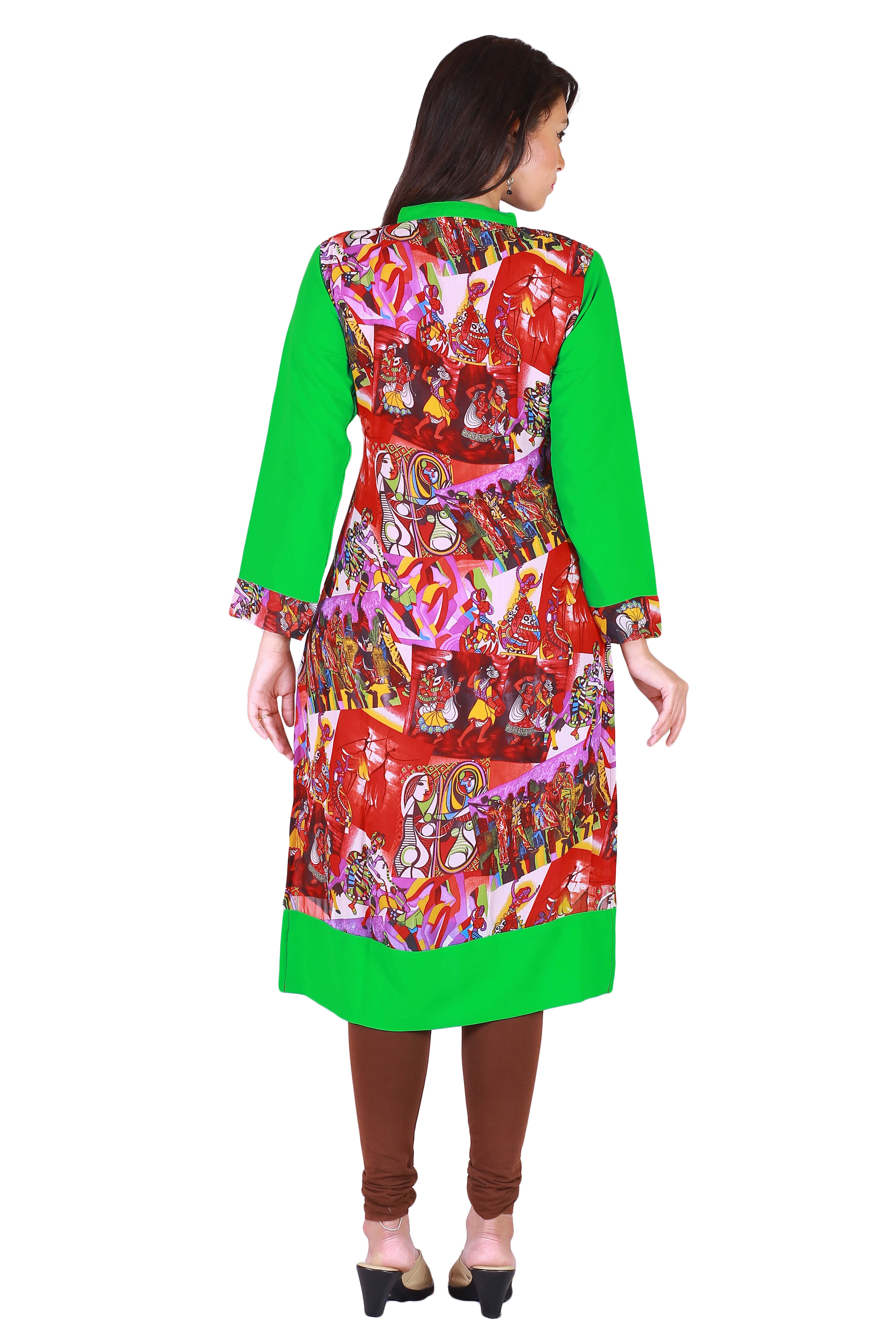 Rich Chiffon With Digital Print And Trims