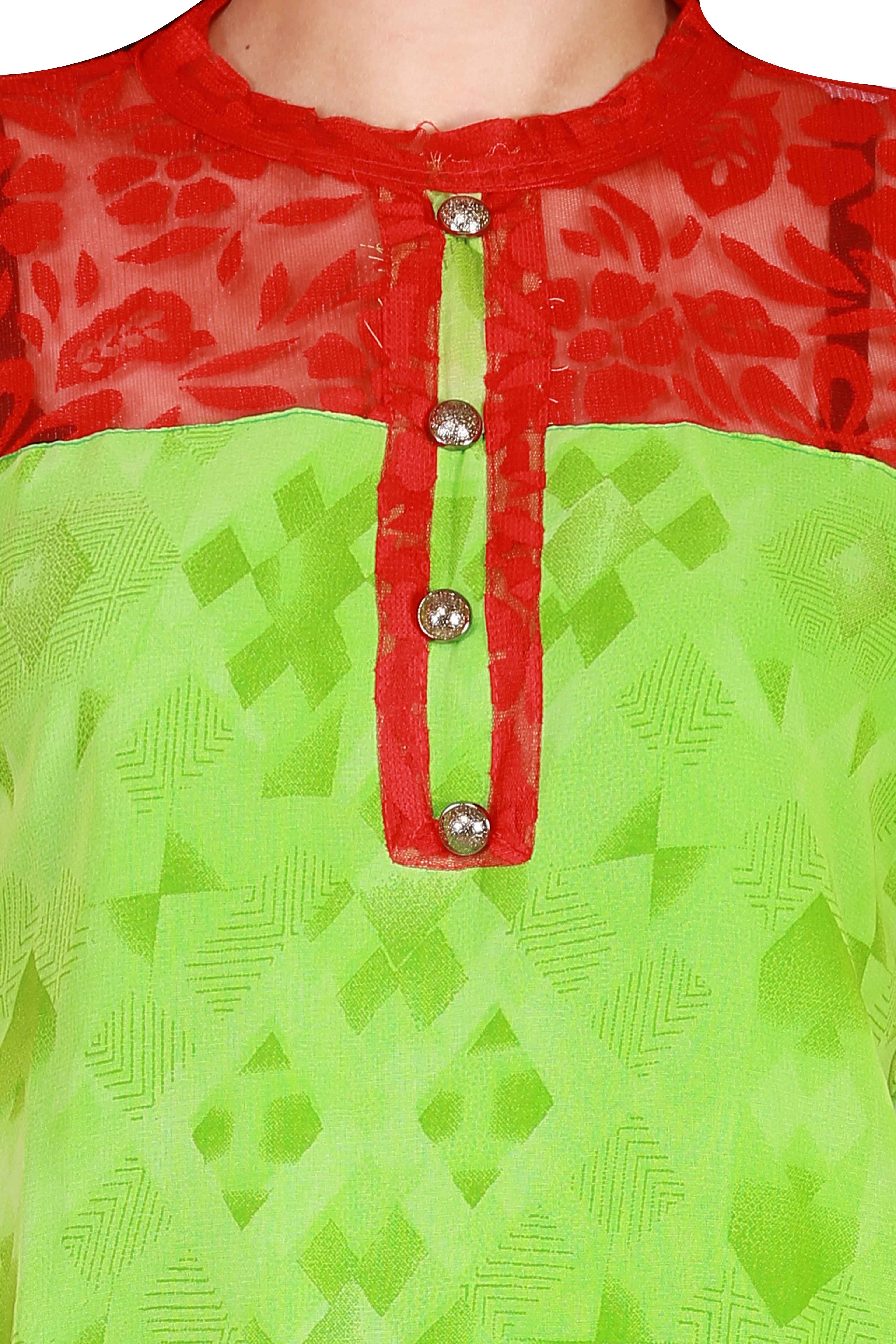 Rich Georgette With Latest Print And Trims