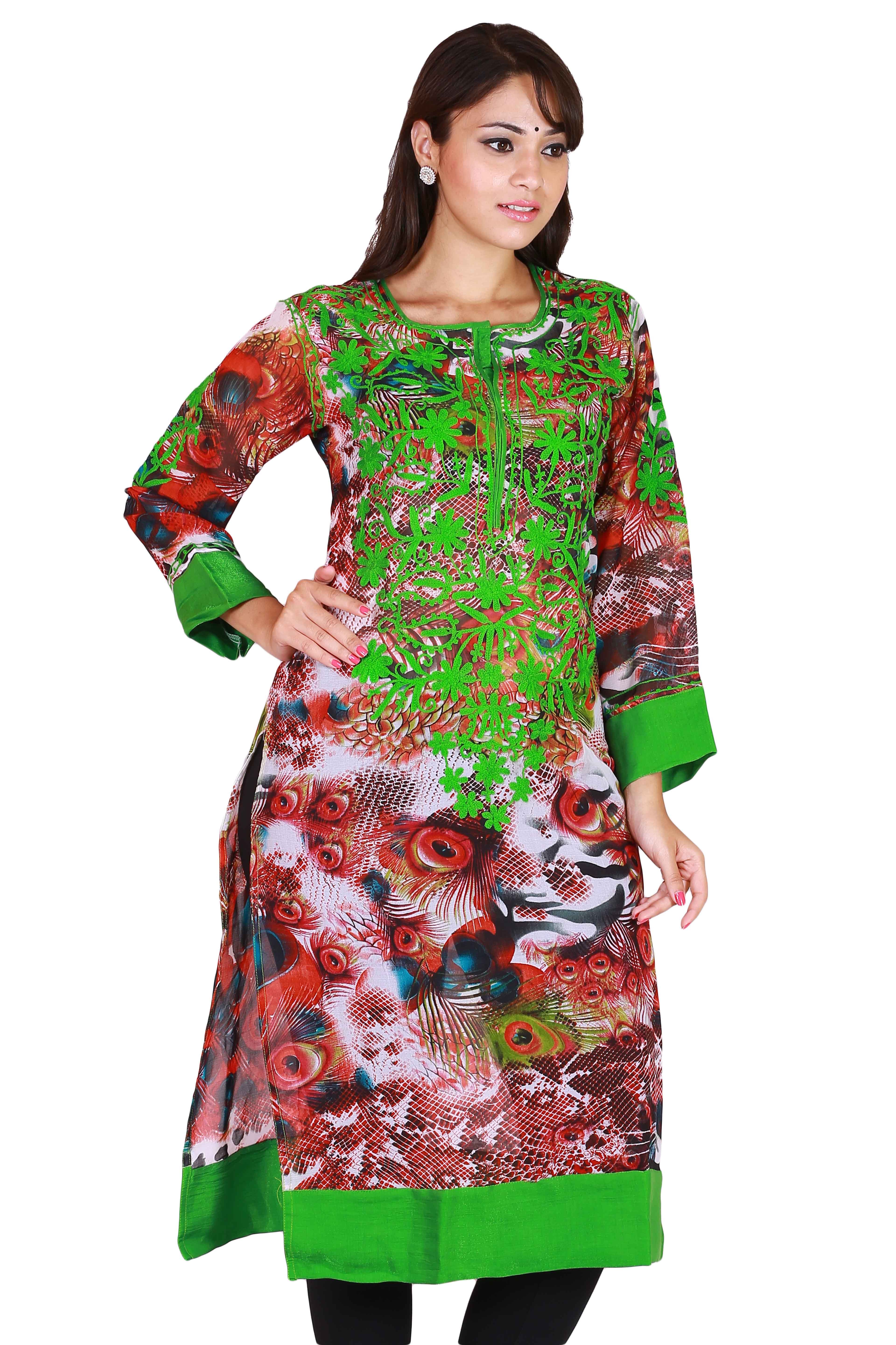 Georgette With Rich Embroiedarywith Trims