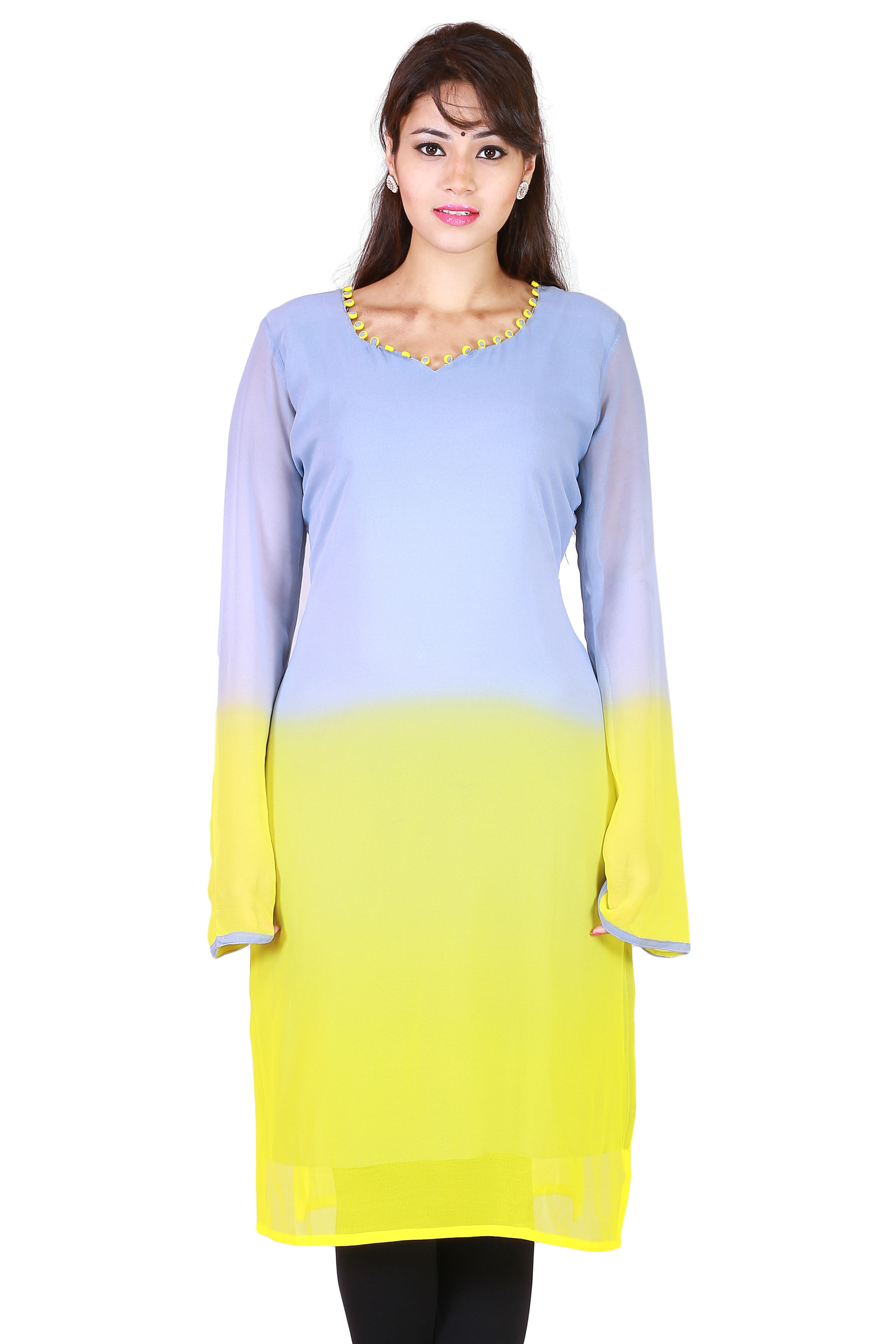 Chiffon With Two Tone Solids