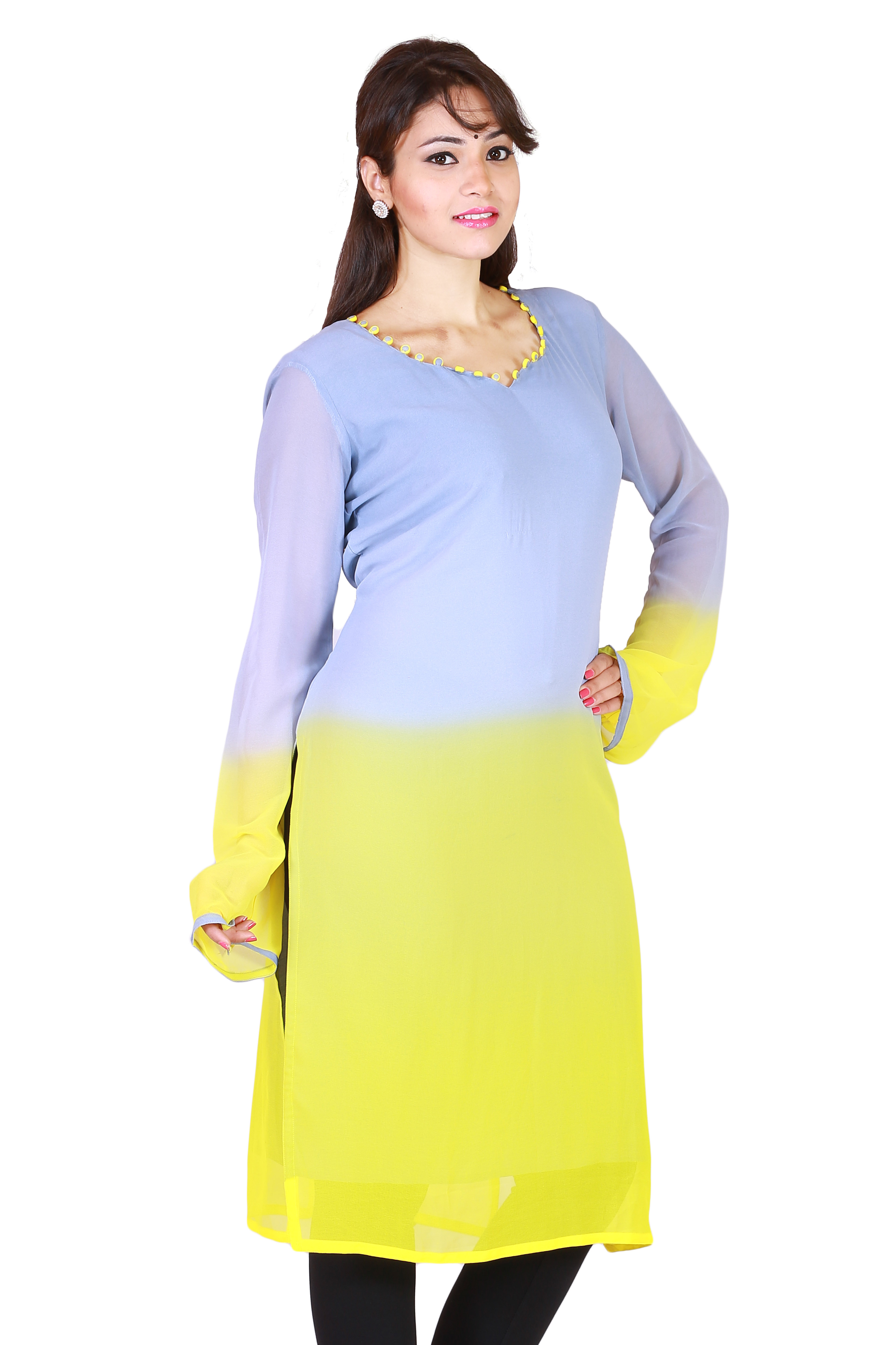 Chiffon With Two Tone Solids