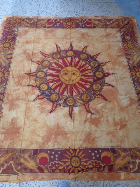 Multicolor Sun Zodiac Printed Tapestry