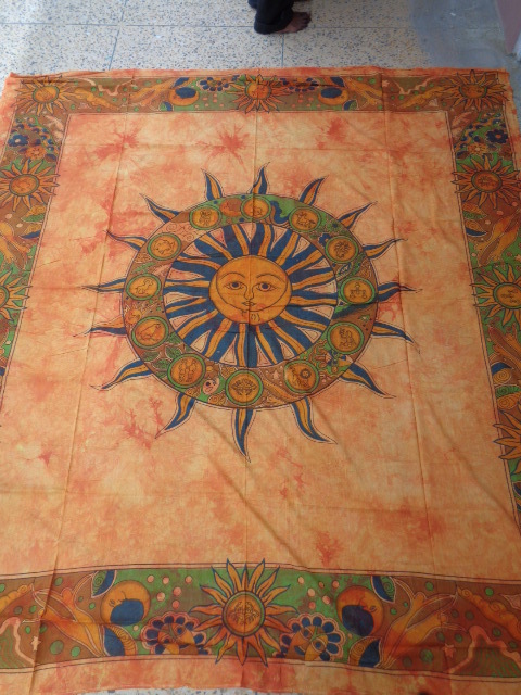 Multicolor Sun Zodiac Printed Tapestry