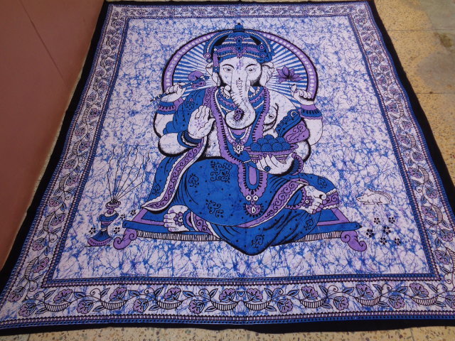 Multicolor Printed Ganesh Tapestry