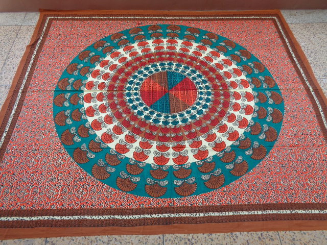 Multicolor Multicolours Mandala Tapestry