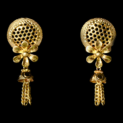 गोल्ड झुमका इयररिंग्स - सोना, 20-30 mm, 2-5 g | जटिल शैली, बेहतरीन फिनिश, सुरुचिपूर्ण डिजाइन, सभी अवसरों के लिए उपयुक्त