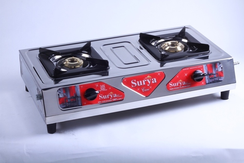 Double Burner Steel Gas Stove