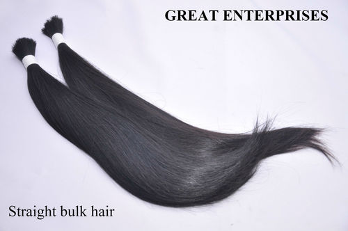 Straight Bulk Hair - Unprocessed Human Hair, Naturally Straight Texture, Easy to Install and Maintain