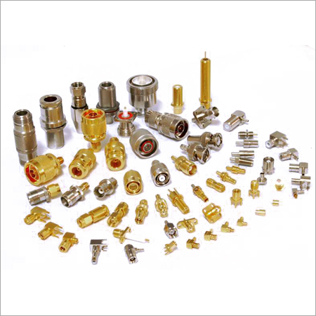 RF Connector - Brass & Stainless Steel | 50 Ohm & 75 Ohm, Gold & Nickel Plating, DC to 18 GHz, -65°C to +150°C Operating Temperature