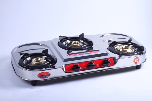 Steel Three Burner Gas Stove