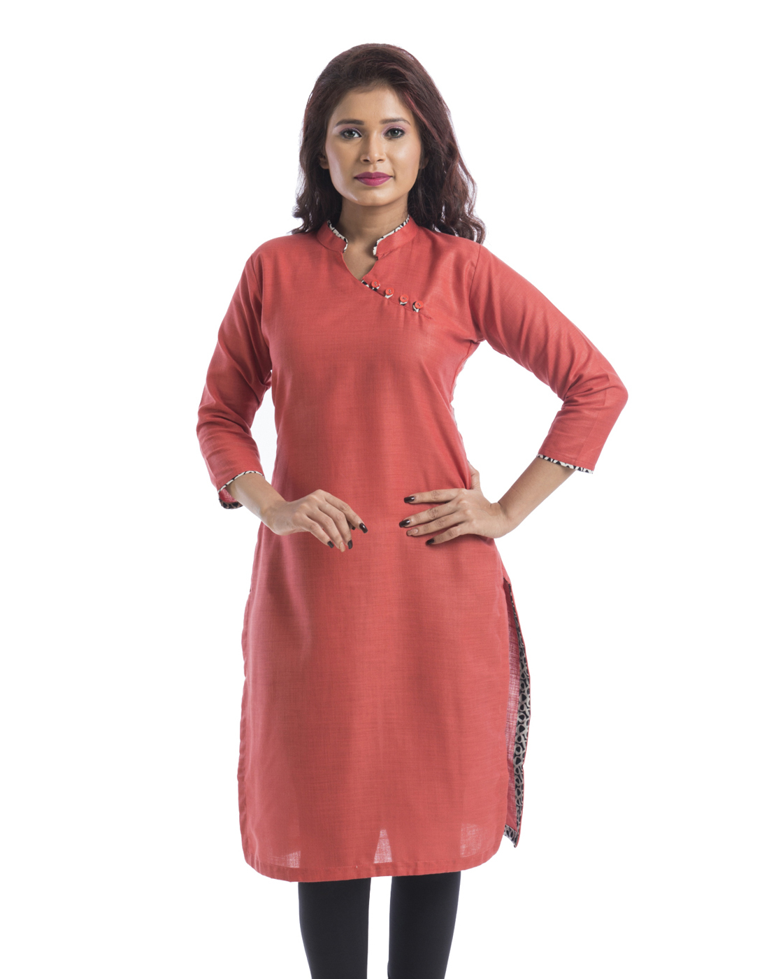 Smart Sleeves Linen Kurti