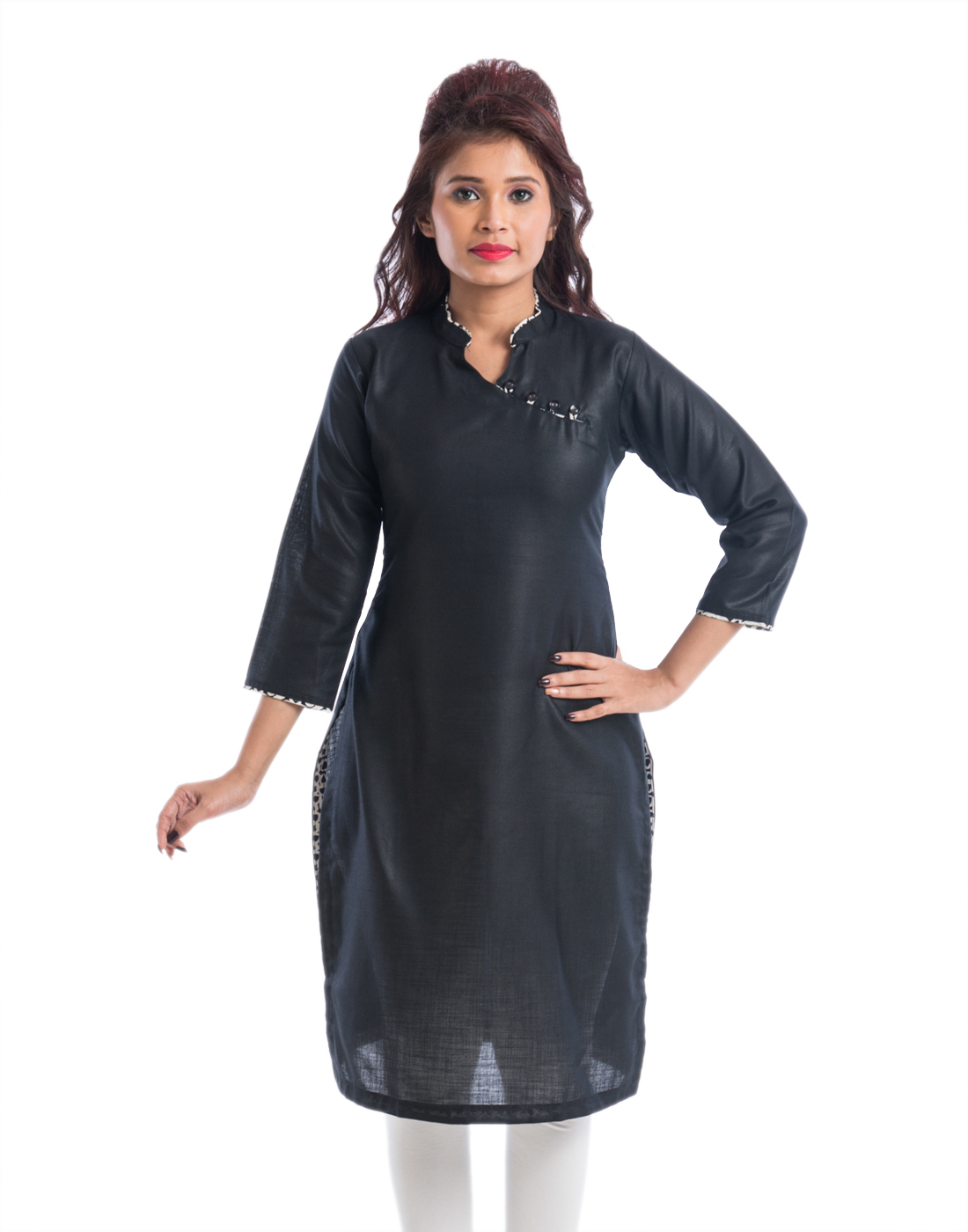 Smart Sleeves Linen Kurti